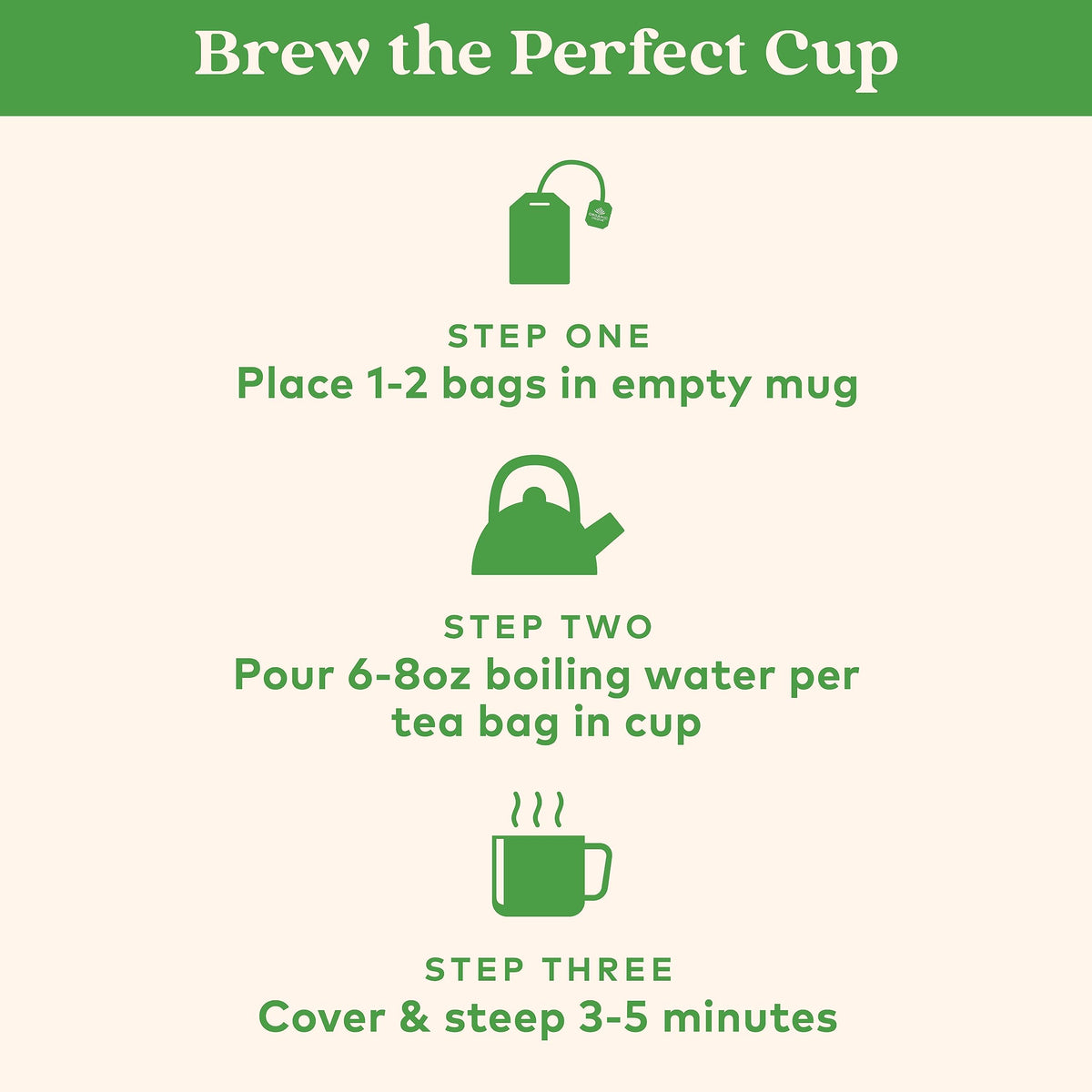 Organic India Tulsi Green Tea Bags on a kitchen counter inviting routine.