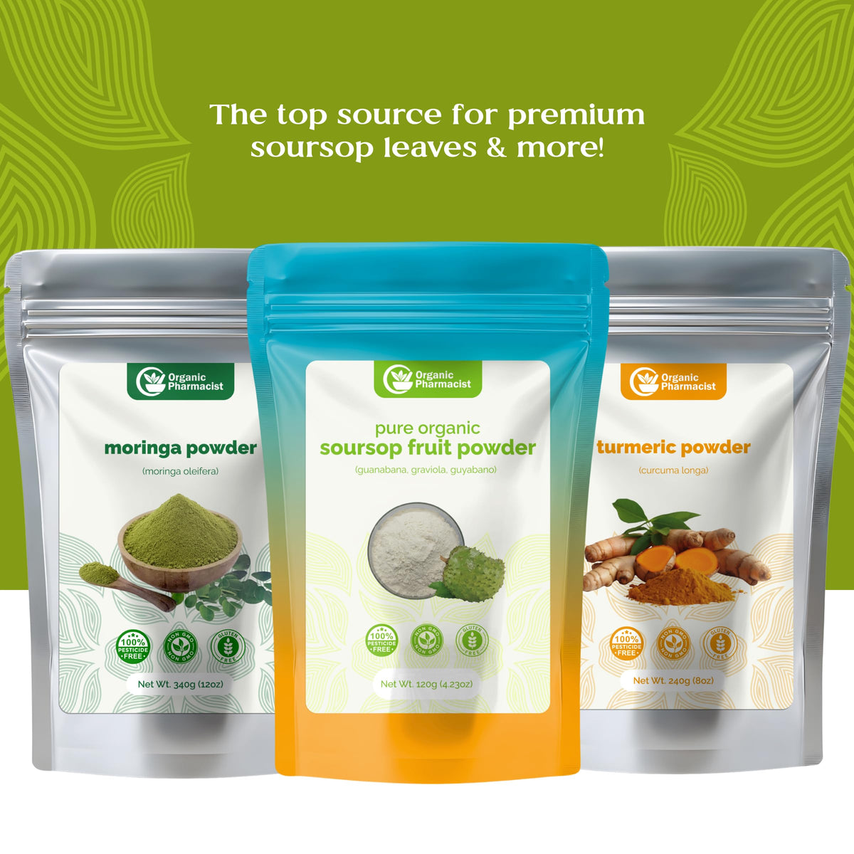 Organic Pharmacist natural aroma close-up of soursop powder