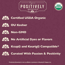 Organic Positively Chicory Root K-Cup Pods closeup roast captures earthy notes.