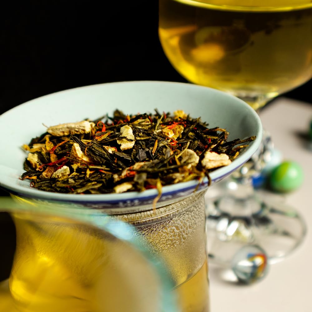Organic Positively Green Tangerine tea aroma steam invites a calm, mindful pause.