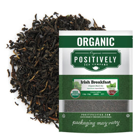 Organic Positively Irish Breakfast loose leaf tea with rich malty aroma for a bold morning