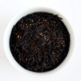 Organic Positively Tea Company blackberry tea with mint, ideal pairing.