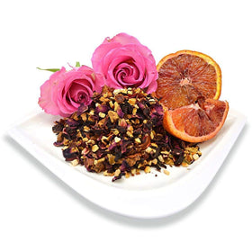 Organic Positively Tea Company Blood Orange Vanilla Rooibos serving ideas with desserts