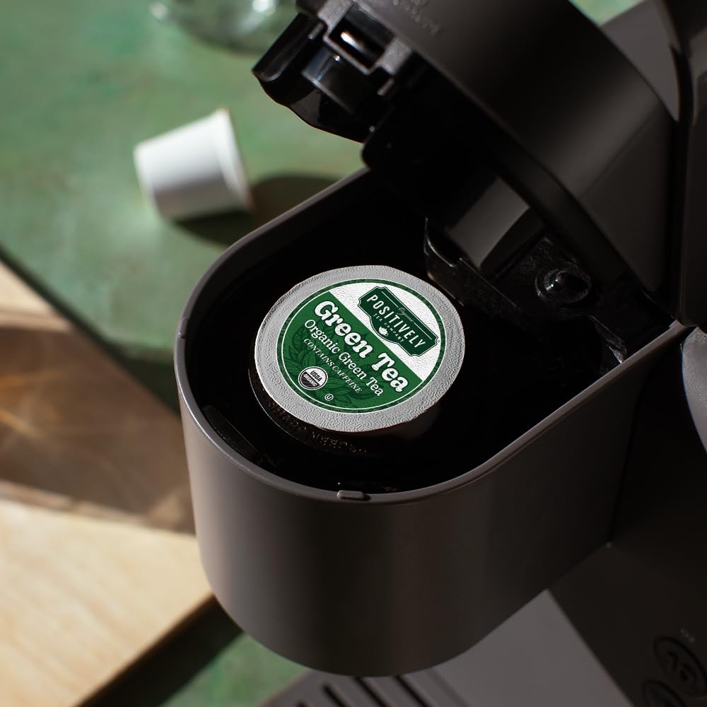 Organic Positively Tea Company BPA-free recyclable pod for sustainable brewing