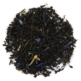 Organic Positively Tea Co stainless infuser brewing loose leaf Earl Grey Creme.