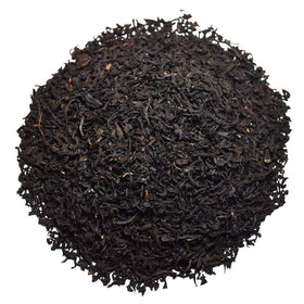 Steeping loose leaves releases classic English aroma from Organic Positively Tea Company.