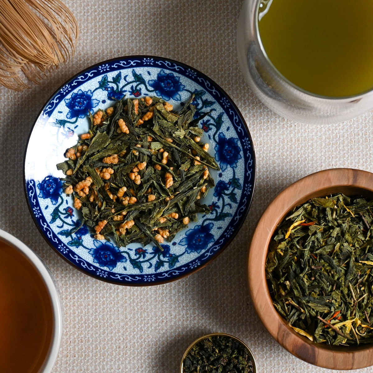 Organic Positively Tea Company Genmaicha ingredients label, certified organic and transparent.