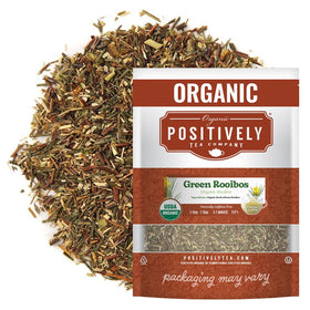 Organic Positively Tea Company green rooibos loose leaf for a naturally caffeine-free sip.