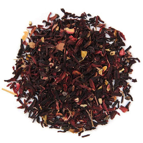 Organic Positively Tea Company hibiscus tea ingredients 100 percent hibiscus.