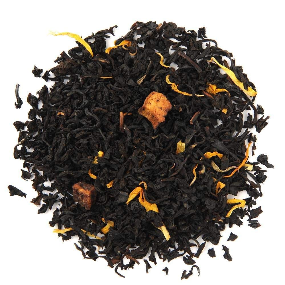 USDA Organic label on Juicy Peach Black Tea by Organic Positively Tea Company.