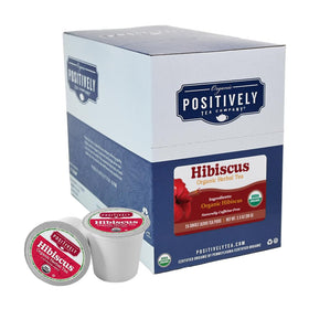 Organic Positively Tea hibiscus pod back view in recyclable packaging