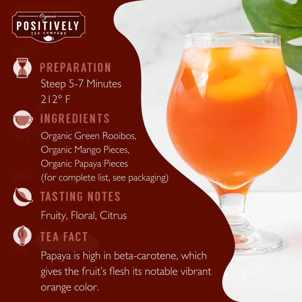 Island Breeze Rooibos hot cup reveals bright citrus and floral notes without caffeine.
