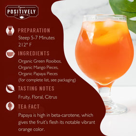 Island Breeze Rooibos hot cup reveals bright citrus and floral notes without caffeine.