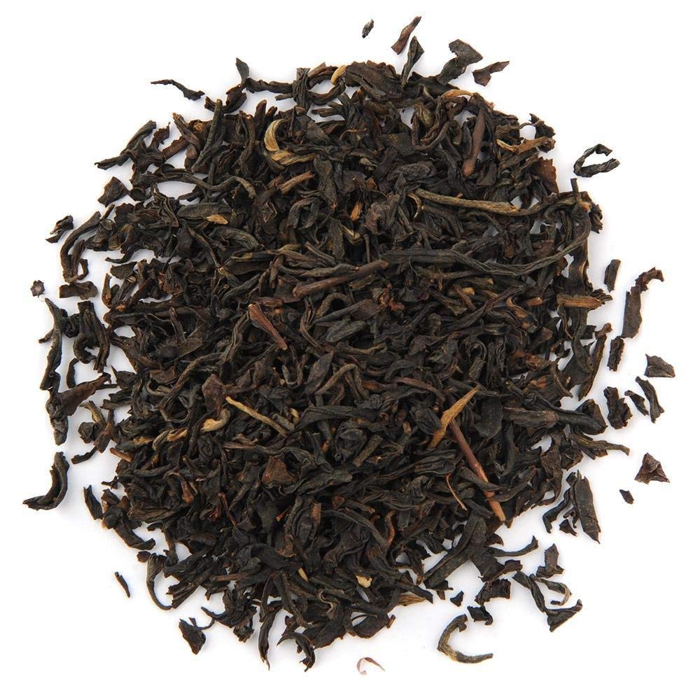 Brewed Organic Positively Tea Company Lapsang Souchong reveals deep amber infusion