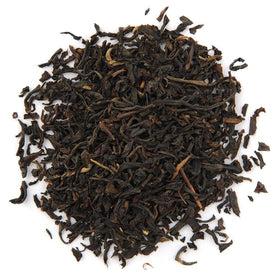 Brewed Organic Positively Tea Company Lapsang Souchong reveals deep amber infusion