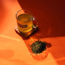 Organic Positively Tea Mango Green tea bag packaging showing fresh packaging