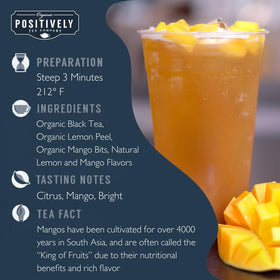Dried mango bits and lemon zest provide bright aroma in Organic Positively Mango Tango