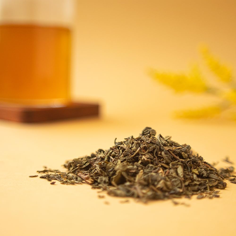 Front view of Organic Positively Tea packaging, ready to purchase
