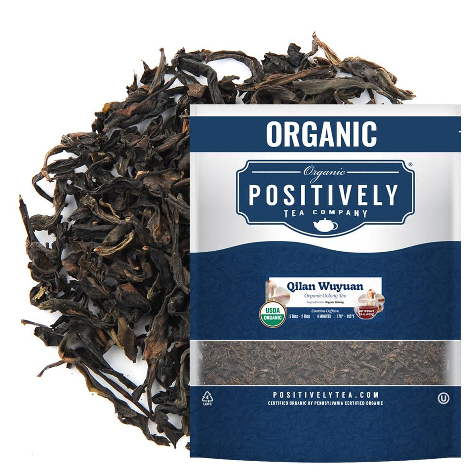 Organic Positively Tea Company Qilan Wuyuan Oolong loose leaf ready for infusion
