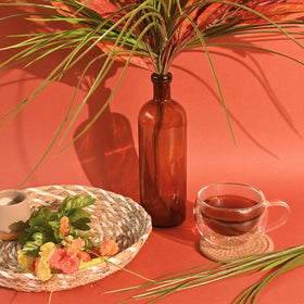 Organic Positively Tea Rooibos amber-tinted cup reveals honeyed notes.