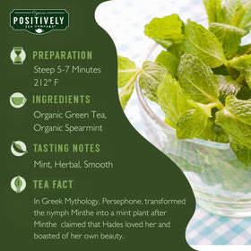 Organic Positively Tea Spearmint Green aroma preview enhances morning ritual