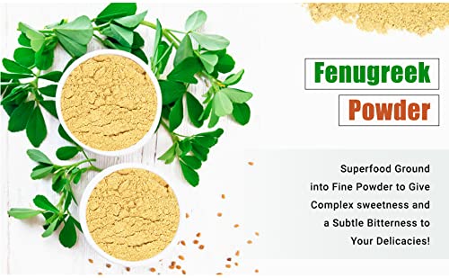 Organic Spice Resource Fenugreek Powder on kitchen counter ready for blends.