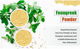 Organic Spice Resource Fenugreek Powder on kitchen counter ready for blends.