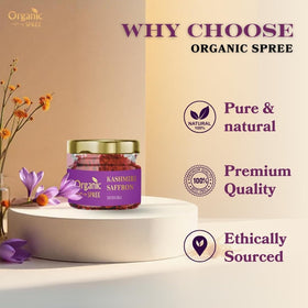 Organic Spree Saffron Grade A Plus certification signals top-tier spice for cooks.