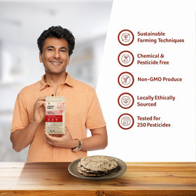 Organic Tattva Bajra flour bhakri dough prepares traditional flatbreads.