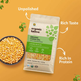 Organic Tattva Chana Dal cooking pot, transforming dry lentils into meals