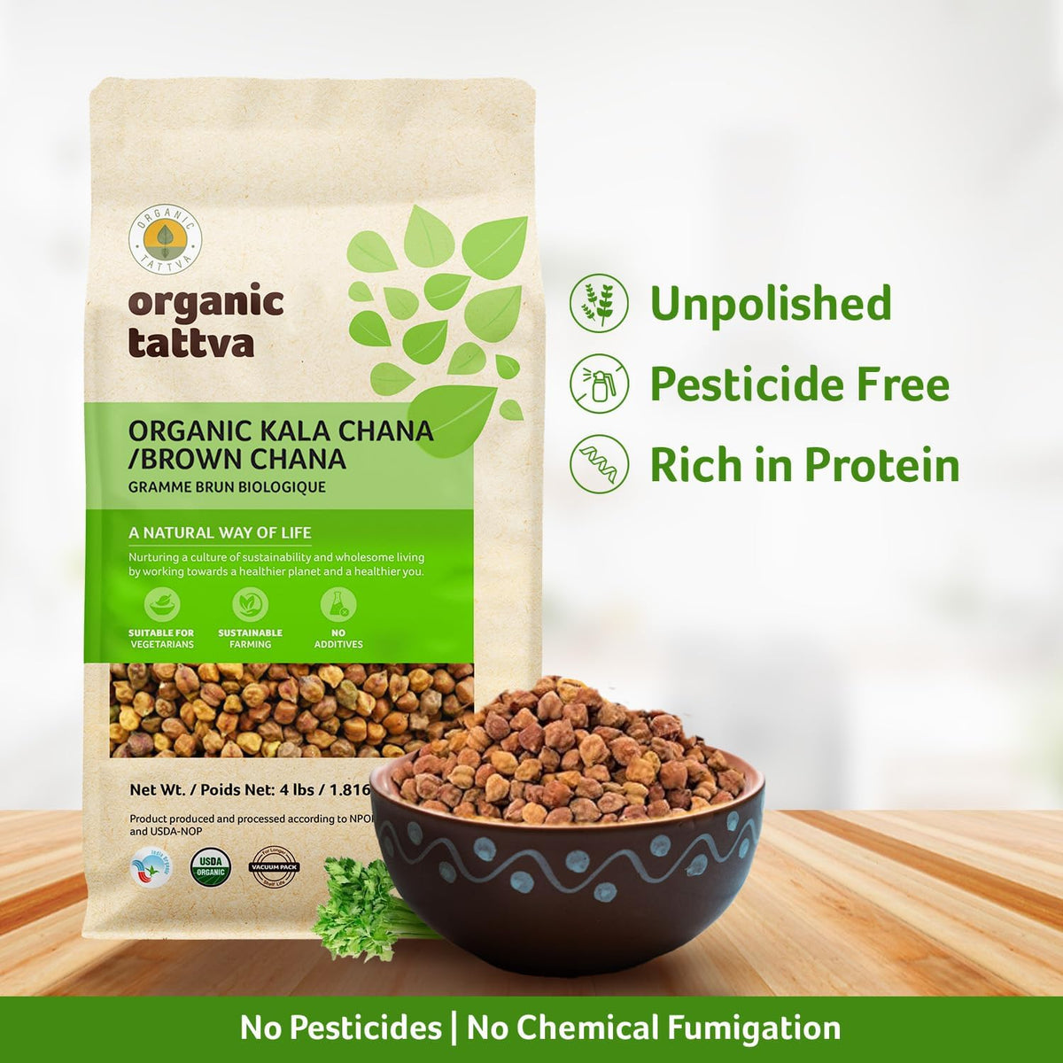 Organic Tattva Chana Masala Vegetarian staple for protein-rich meals.
