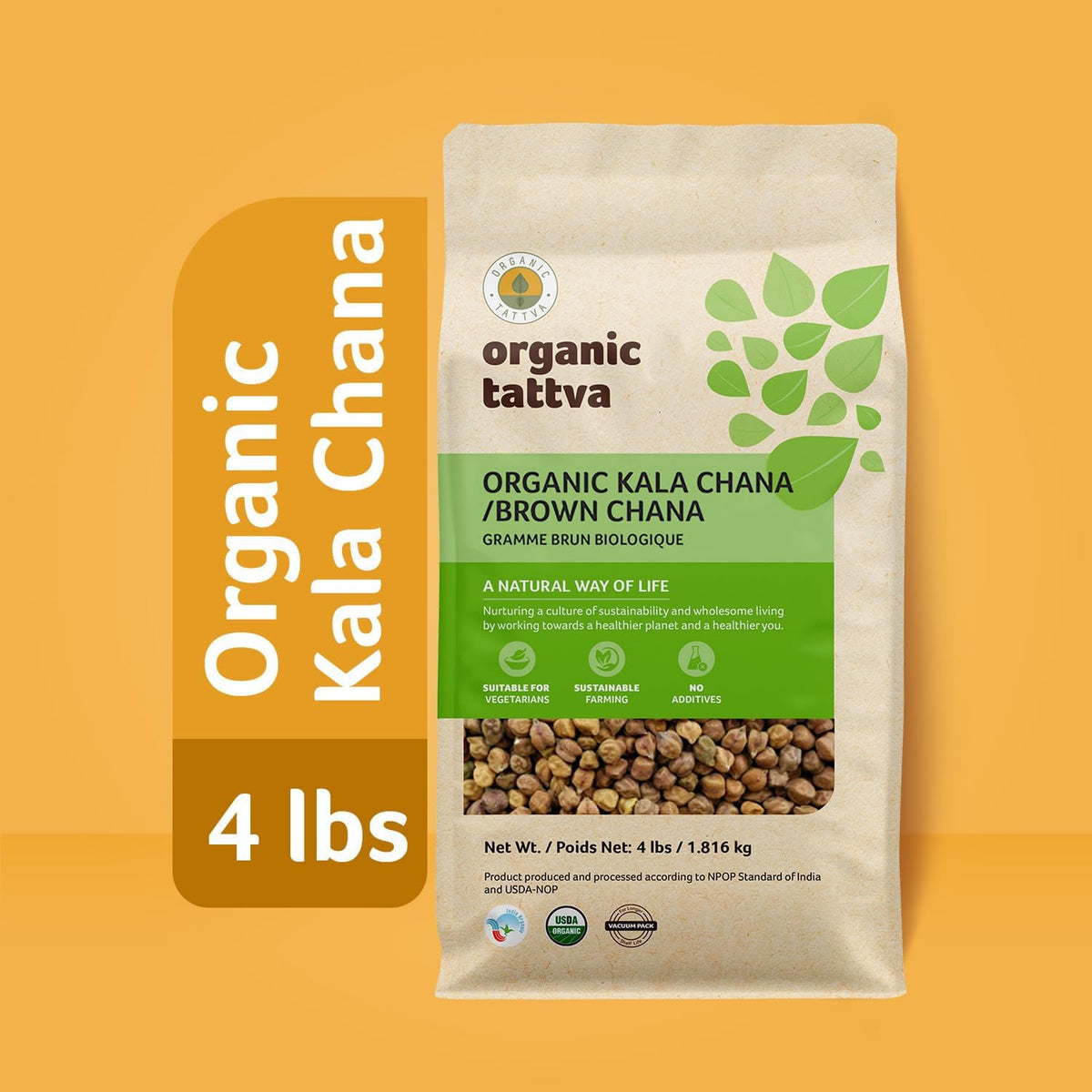 Organic Tattva Chickpeas Soaking Ready supports quick meal prep.