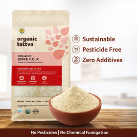Organic Tattva Jowar flour gluten-free bread crust for wholesome meals.