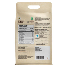 Organic Tattva long grain rice bag highlighting premium slender grains.