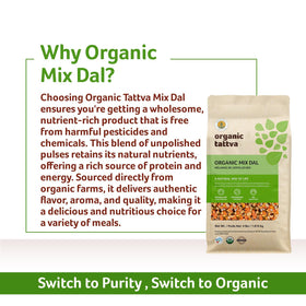 Organic Tattva Mix Dal suitable for quick, home-cooked dal and soups.