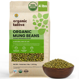 Organic Tattva Moong Dal vacuum-sealed storage preserves freshness.