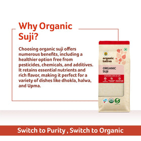 Baked goods batter using Organic Tattva semolina for hearty loaves.