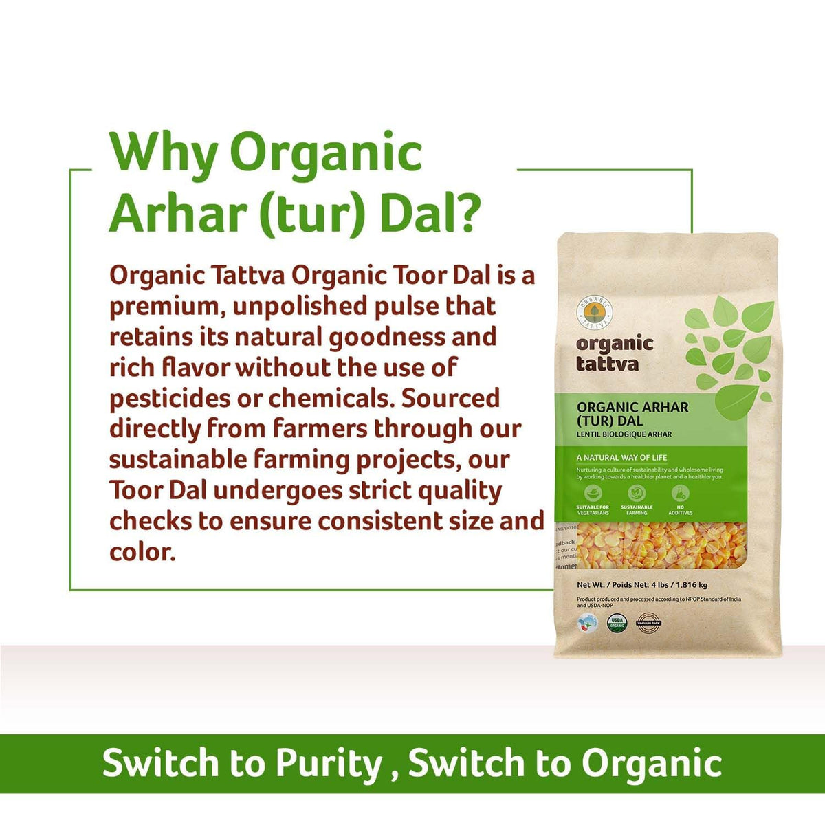 Organic Tattva Toor Dal pantry storage setup for steady pantry stock