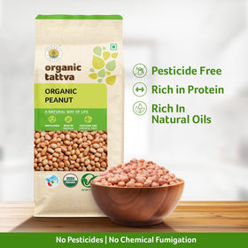 ORGANIC TATTVA groundnuts raw kernels, great for home roasting.