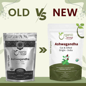 Organic Way ashwagandha root cut and sifted, ready for decoctions and sachets.