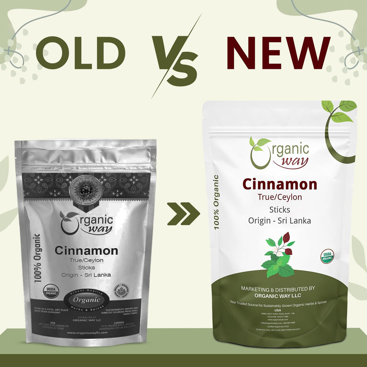 Organic Way Cinnamon Sticks for baking adding cozy flavor to desserts.