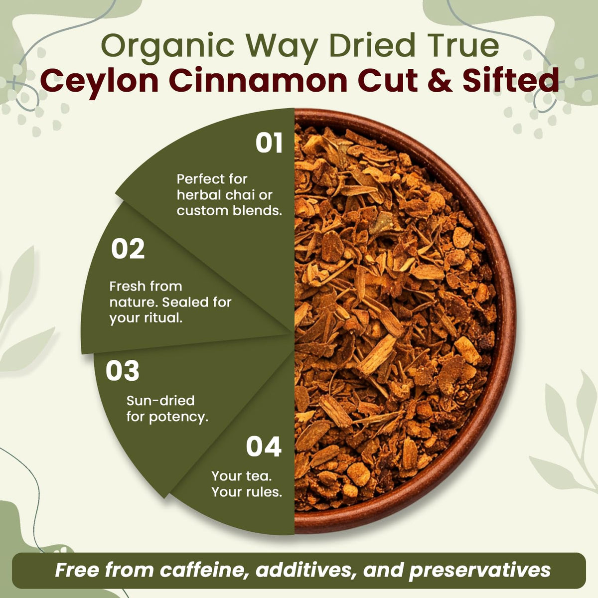 Organic Way cinnamon tea infusion being stirred in a mug.