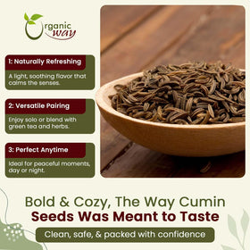 Organic Way cumin seeds aroma shot captures bold spice to elevate dishes.