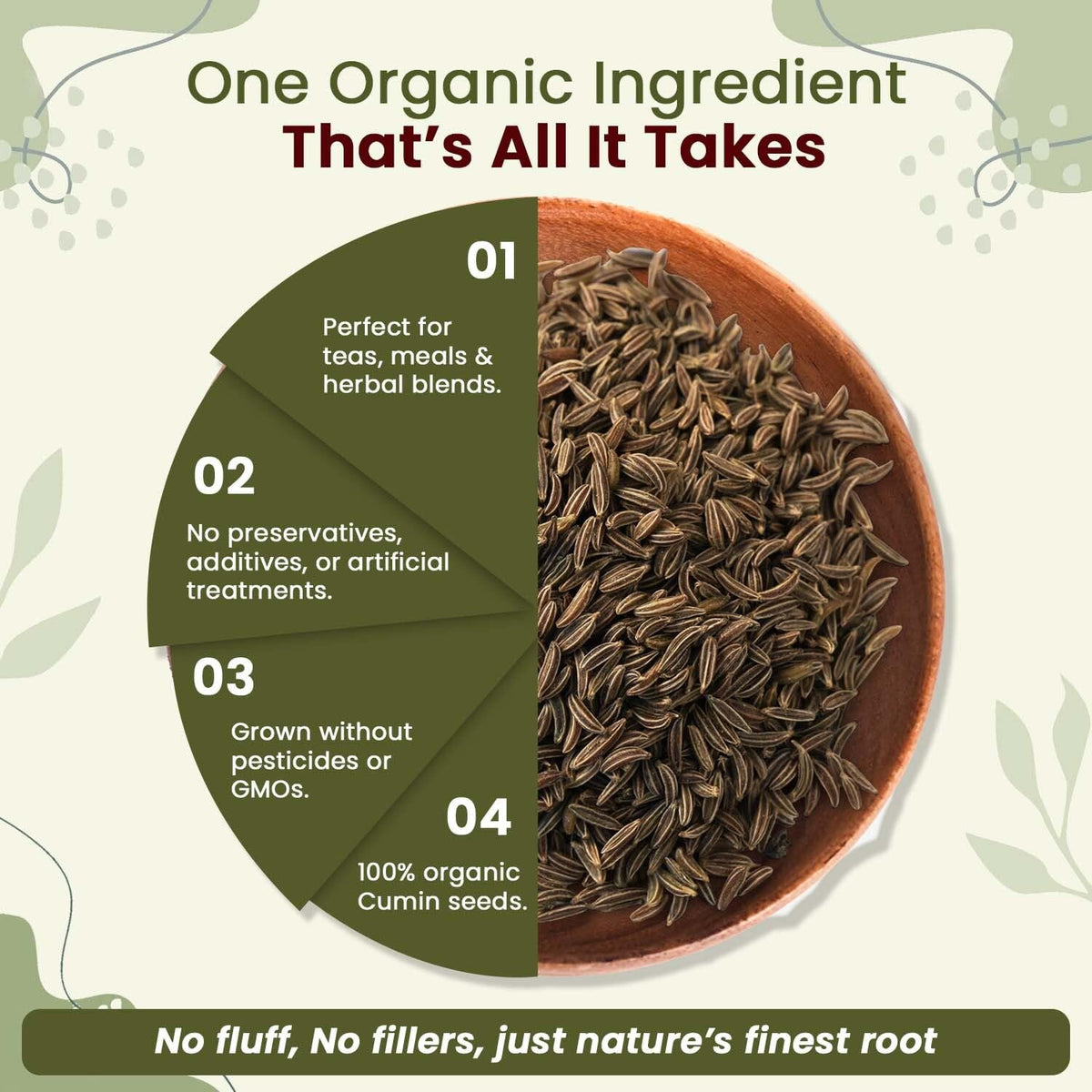 Organic Way cumin seeds for DIY blends ready for home spice mixing.