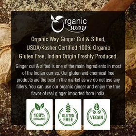 Organic Way India-origin ginger root for vibrant flavor.