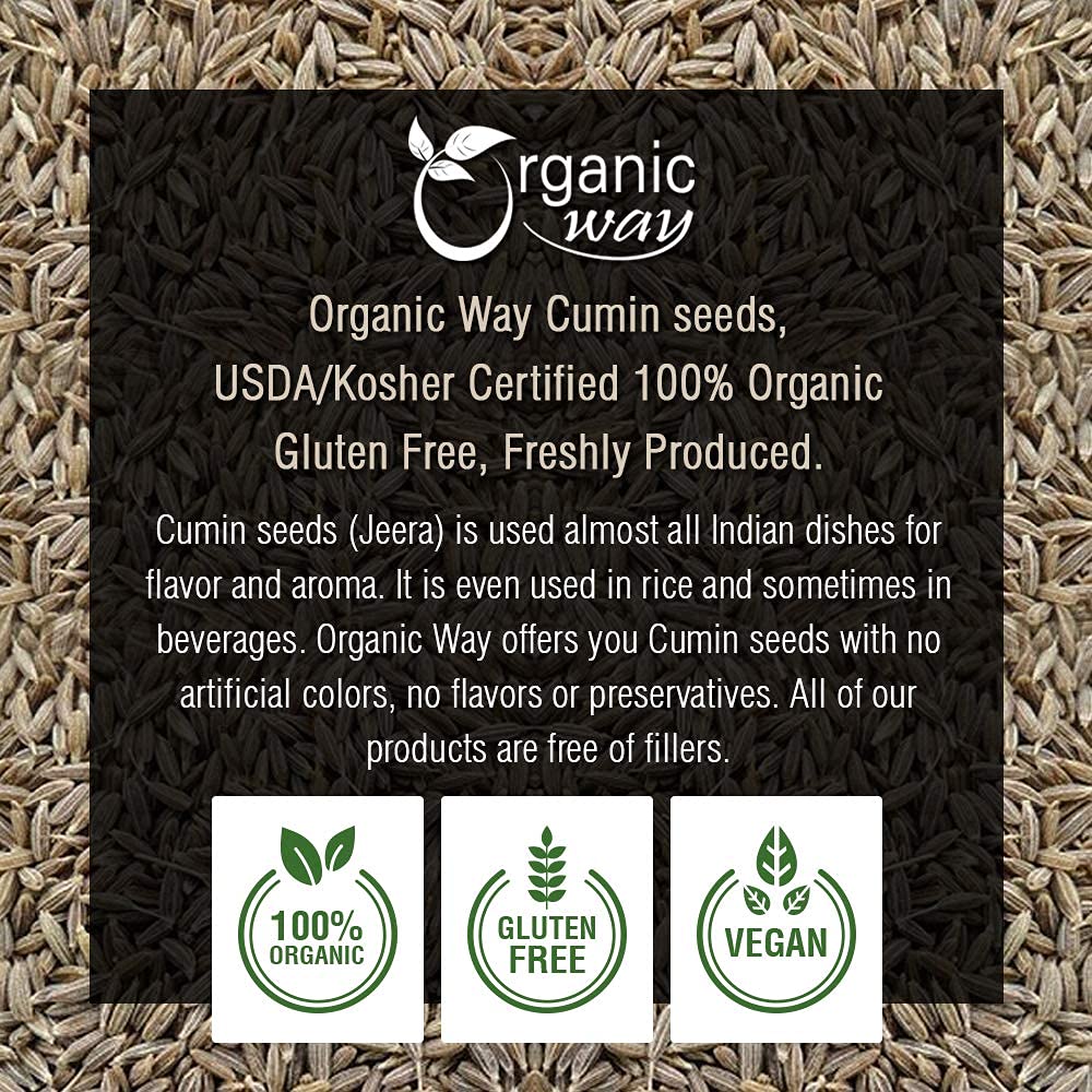 Organic Way kosher-certified cumin seeds enhance flavor and kitchen creativity.