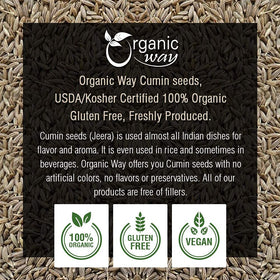 Organic Way kosher-certified cumin seeds enhance flavor and kitchen creativity.
