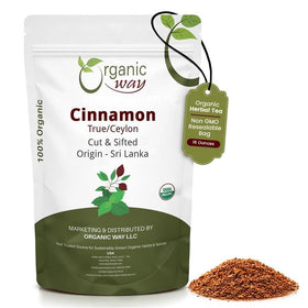 Organic Way Premium True Ceylon Cinnamon cut and sifted for rich flavor