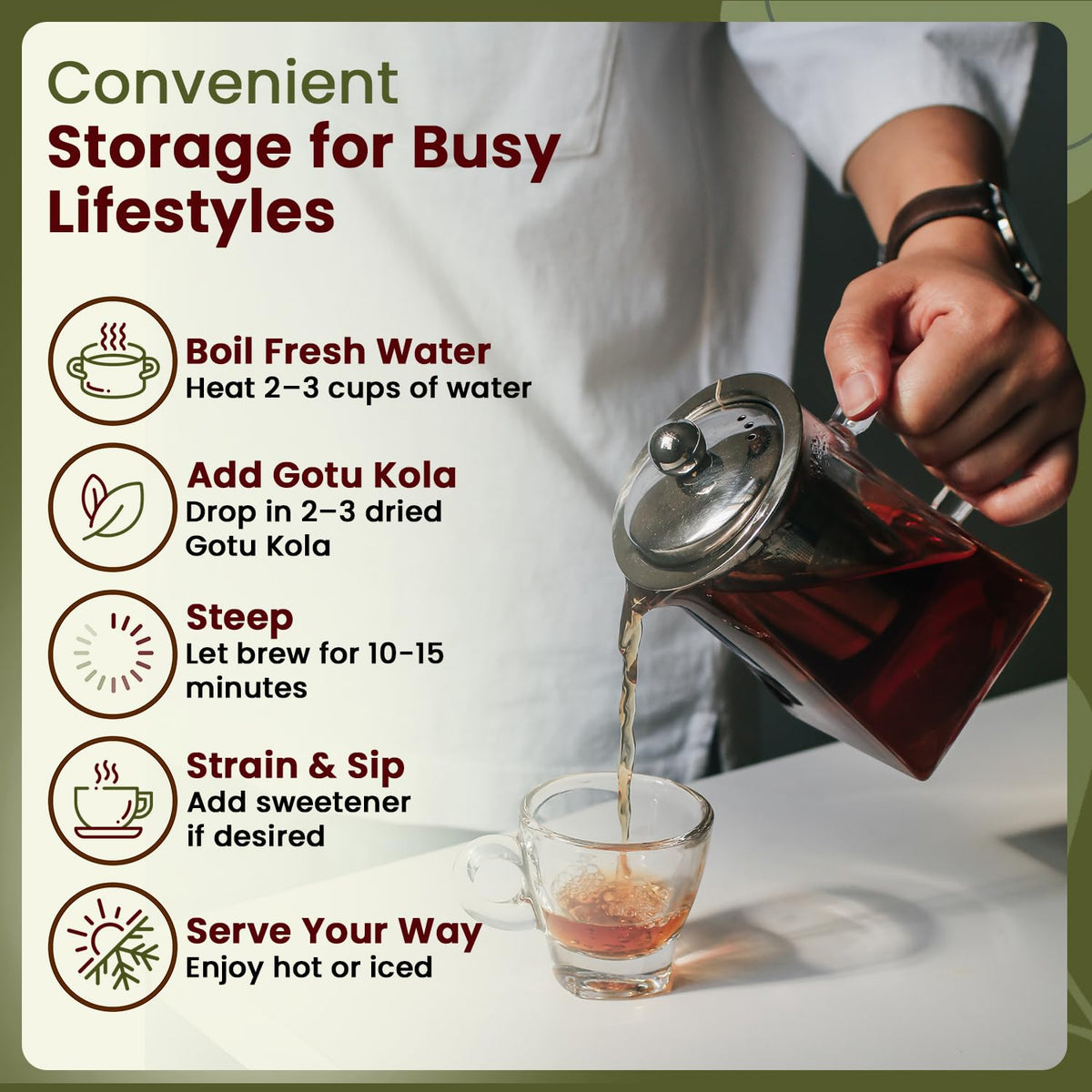 Organic Way 100% raw gotu kola sourced from India.