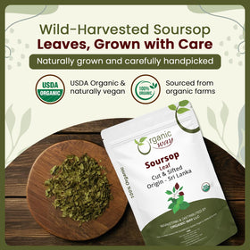 Organic Way soursop tea brew ready for a refreshing, earthy cup.